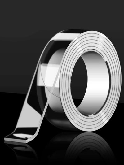 Washable double sided nano tape roll with transparent finish, ideal for reusable strong adhesive needs in home or office DIY projects.