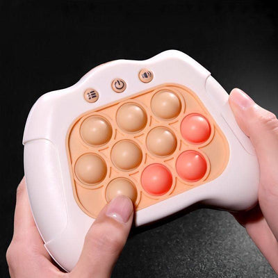 Pop It Push Popper Game sensory toy shaped like a game controller with soft silicone bubbles for stress relief and focus improvement.