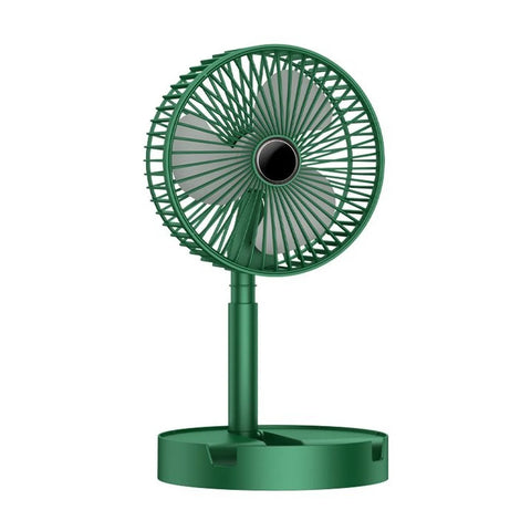 Foldable Table Desk Fan,3-Speeds Portable USB Rechargeable Telescopic Floor White Compact Cooling