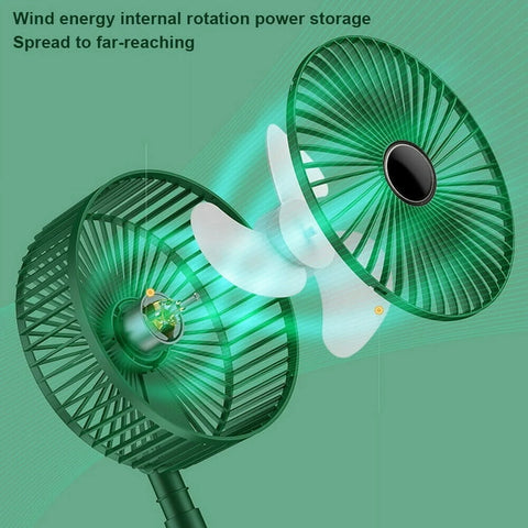 Foldable Table Desk Fan,3-Speeds Portable USB Rechargeable Telescopic Floor White Compact Cooling