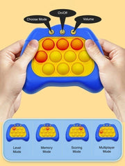 Pop It Push Popper Game sensory toy shaped like a game controller with soft silicone bubbles for stress relief and focus improvement.